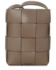Tiffany & Fred Paris Hand-Woven Leather Vertical Crossbody