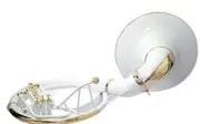 SOUSAPHONE TUBA WHITE 22" BELL SIZE OF PURE BRASS +CARRY BAG +FAST FREE SHIPPING