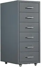 Filing Cabinet Thickened Cold-Rolled Steel Chest of Drawers 6 Layers of Large-Capacity Storage Cabinets Office File Cabinets Multifunctional Data Organizing Cabinet Storage Cabinet(Gray)