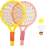 Mipcase 1Set Portable Badminton Racket Lightweight Racket for Outdoor Sports for Play Includes Rackets Badminton Balls Fun Family Activity