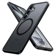 Torras Galaxy S25+ 5G Guardian Magnetic Case - Black MagSafe Compatible - Translucent Slim [X00FX2167]