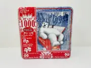 Coca Cola Coke Cooler Bear 1000 Piece Puzzle 20" X 27" in Collectible Tin Sealed