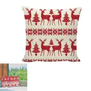 Christmas Pillow Covers Animal Deer Throw Pillow Case Cushion Cover Merry Christmas -Style 2