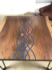 Epoxy Resin Dining Table, Kitchen Slab Table, Console Wooden Epoxy Table Decors
