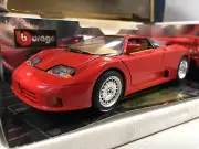 NIB - Bburago Burago 1:18 Scale Bugatti EB110 1991 Red with Tan seats Code 3055