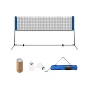 Costway 10 Ft Badminton Net Set Tennis Volleyball Pickleball Netting Accessories w/2 Shuttlecocks & Carrying Bag