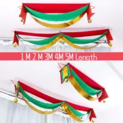 1-5M Christmas Flocking Banner Wave Colorful Flag Pennant Bunting Wall Hang Home