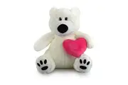 Korimco 28cm Bashful Valentines Bear Kids Soft Plush Stuffed Toy White 3y+