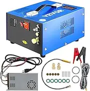 VEVOR PCP Air Compressor, 4500PSI Portable PCP Compressor, 12V DC/220V AC PCP Airgun Compressor Manual-stop, with External Power Adapter, Built-in Fan, Suitable for Paintball, Air Rifle, Scuba Bottle