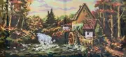 "Mill" Printed Canvas for Cross Stitch Tapestry Gobelin Embroidery 11390