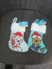 NWT Paw Patrol 9" Mini Christmas Stockings Marshall & Chase Ruz Nickelodeon