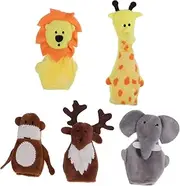 CORHAD 5pcs Cartoon Animal Finger Puppets for Interactive Educational for Imagination and Storytelling Enhance Communication Skills and Parent Bonding Activities
