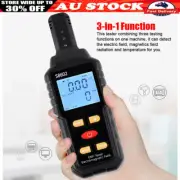 3 In 1 Radiation Detector Dosimeter Geiger Counter EMF Electromagnetic Tester AU