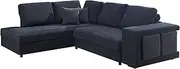 [Priceworth] Melton 5-Seater Lounge Sofa, Couch with Generous Seating, Living Room Furniture, Timber Wood Frame, ABS Plastic Legs, 100% Polyester, High-Density Foam Seat Cover, Ergonomic Design