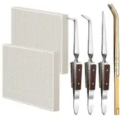 6 Pcs Jewelry Soldering Kit,Soldering Boards Solder Plate Jewelers Making Melting Casting Tools Sup White Silver