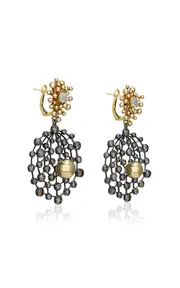 [VRAM] Nocturn 18K Yellow Gold And Sterling Silver Diamond Earrings