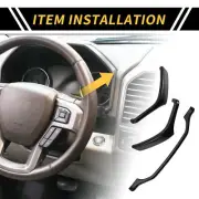 1 Set Dashboard Meter Panel Frame Cover for Ford F-150 15-20 Carbon Fiber Black