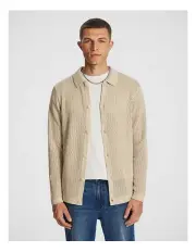 [yd.] Charles Button Through Knit in Natural