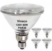 Vinaco PAR38 80W Flood Light Bulbs, 4 Pack High Output PAR38 Halogen Flood Light
