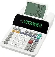 [Sharp] EL-1501 Display Desktop Calculator (Paper& Ink-Free, 12-Digit and 5-Line LCD Display, Battery Operated) White, 150 mm x 62 mm x 228 mm