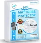 Heavy Duty 100% Waterproof King Mattress Protector 8-16 Inch Deep Pocket Six-Sid