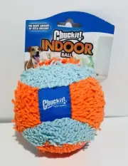 Chuckit! Indoor Fetch Ball Dog Toy (4.75 Inch), Orange and Blue NEW!!!
