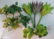 Large Lot Artificial Succulent Picks Floral Arranging Craft Supply 9 Pcs New