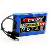 New Portable Super 12v 30000mah Rechargeable Lithium Ion Battery Pack Capacity Dc 12.6v 30ah Cctv Camera Monitor + Chargerue - Kej Battery x1