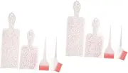 FOMIYES 2 Sets Highlighter Comb Hair Dye Supplies Hair Foiling Board Dying Paddle Hair Dye Brush Hair Dye Comb Highlighting Paddle Board Hair Dye Color Board Frosted Abs Palette Pink