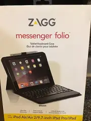 ZAGG Messenger Folio Case Bluetooth Keyboard for Apple iPad Pro Air 2 9.7-inch