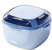 Mouth Guard Case, Denture Cups Soaking, Leak-Proof Cleaning Box, Sturdy ABS+PP Material, Portable Secure Lid Design, Ideal For Home, Work, Vehicle, Travel