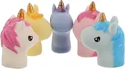 SOPOTUTU 5pcs Realistic Unicorn Finger Puppet Set Lifelike Rubber Animal Models for Bath and Party Favors Adorable Thumb for Hands for Playtime and