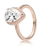 NEW Genuine Pandora Rose Ring 185251CZ Radiant Teatdrop Pear Brand New With box