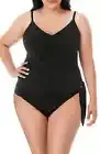 Magicsuit Womens Black Alex Tankini Swim Top Size 16W L10207