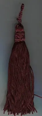 6" BURGUNDY WINE CHAINETTE CROWN TASSELS LOT OF 12