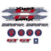 GT - 1993 Interceptor - for yellow frame - decal set - Old school bmx
