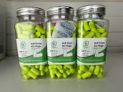 3 - Ultra Soft Green Foam Earplugs 60 Pairs, 38dB SNR Noise Reduction by Lysian