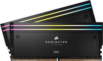 Corsair DOMINATOR® TITANIUM RGB 64GB (2x32GB) DDR5 DRAM 6000MT/s CL30 Intel