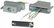 Lot10 DB25pin Male~RJ12/RJ11 Jack Modular Adapter 6P6C 6wire Aux/Phone/Telephone