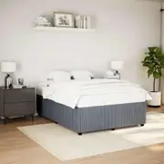 vidaXL Bed Frame without Mattress Dark Grey Double Velvet