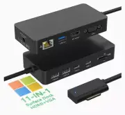 2024 New Microsoft Surface Dock, 11 in 1 Surface DockingStation with 4K@60HZ HD