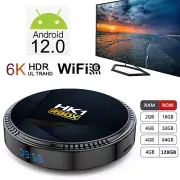 HK1 Smart TV BOX Android12.0 Quad Core 6K WIFI6 BT5.0 Media Streamer Player E7E2