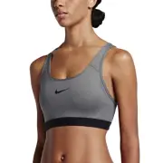 NEW NIKE [XXL] Women PLUS DRI-FIT Medium Support Yoga Sports Bra-Grey 823312-092