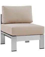 Modway Outdoor Shore Armless Outdoor Patio Aluminum Chair
