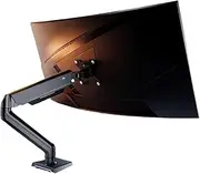 Monitor Arm 17"-32" Single Monitor Arm Mount, Aluminum Monitor Desk Stand, Articulating Mechanical Spring Arm Holds up to 19.8 Lbs, C-Clamp and Grommet Bases Monitor Mount