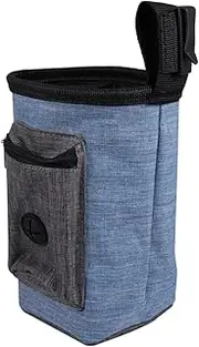 ROMISBABA Multi Function Pet Food Carrier Portable Training Pouch for Outdoor Travel Capacity Storage Bag with Drawstring for Camping and Sightseeing Blue