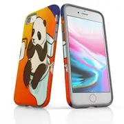 For iPhone SE (2020),8 & 7 Case Armoured Tough Cover,Panda's Toilet