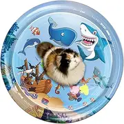 Cat Water Mat - Water Play Mat | Pet Cooling Pad for Hot Weather | Thicken Cat Pets Playing Mats Toy | Interactive Pet Sensor Play Pad for Indoor Entertainment
