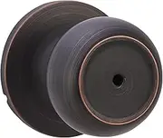Amazon Basics Bedroom/Bathroom Door Knob With Lock, Coastal, Oil Rubbed Bronze