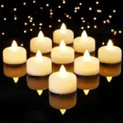 12 Pack Timer Tea Lights Candles Battery Operated Candles with 6H Timer, Auto